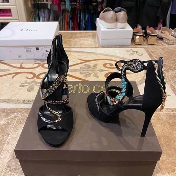 Roberto Cavalli Sandalo Camescle + Hotfix - Picture 1 of 6